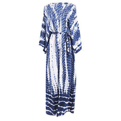 Stylish Printed Loose-Fit Sun Protection Bikini Cover-Up Top