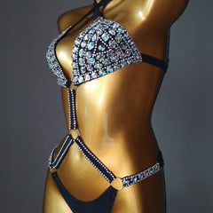 Diamond-Embellished Chain Bikini