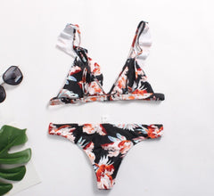 Stylish Floral Print Brazilian Bikini for Women – High-Quality Swimwear