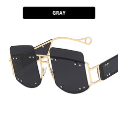 Customizable Hip-Hop Style Sunglasses with UV Protection