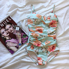 Cover Belly Sexy One-piece Swimsuit Underwire For Ladies