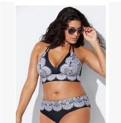 Vibrant Printed High-Elasticity Split Bikini